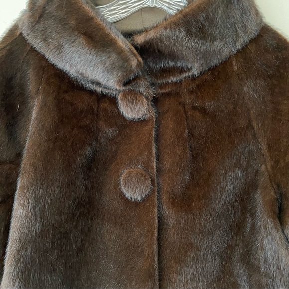 HELEN WANG | faux fur short jacket brown - Picture 6 of 8